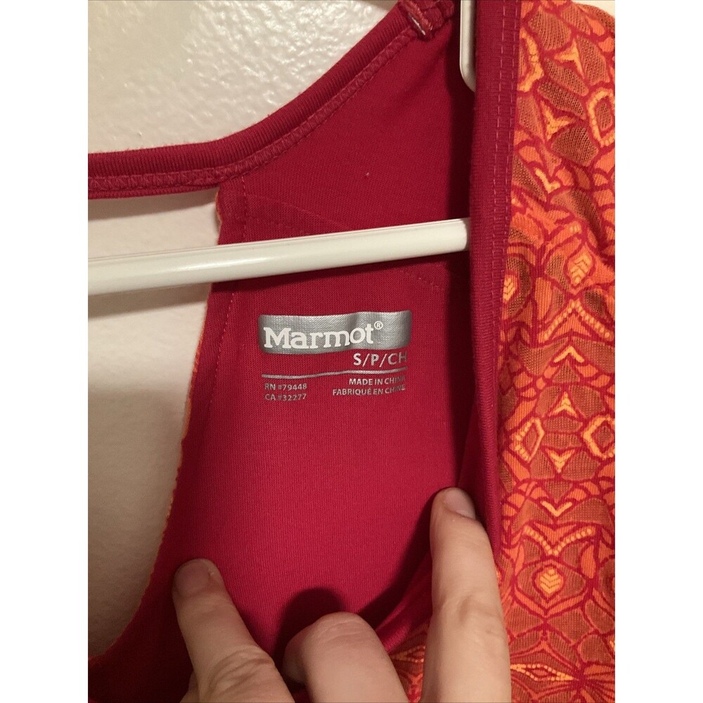 Marmot Women’s S Orange Red Sleeveless Jersey Dress - Picture 3 of 8